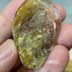 Mặt Dây Di Lặc Tóc Vàng