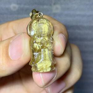 Mặt Dây Quan Âm Tóc Vàng 9 gram