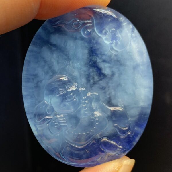 Mặt Dây Di Lặc Aquamarine