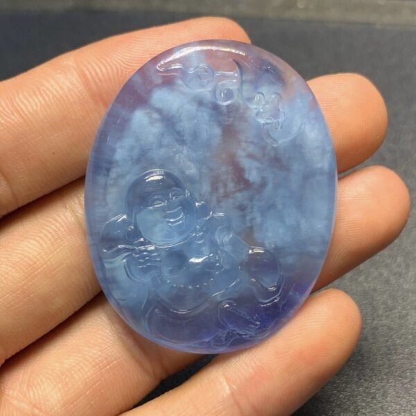 Mặt Dây Di Lặc Aquamarine