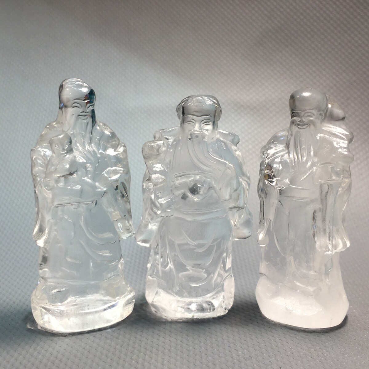 Tam Đa Phúc Lộc Thọ Thạch Anh Trắng