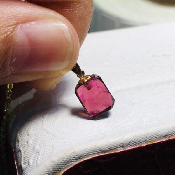 Mặt Dây Tourmaline ( Móc Vàng 18k - Dây 925)