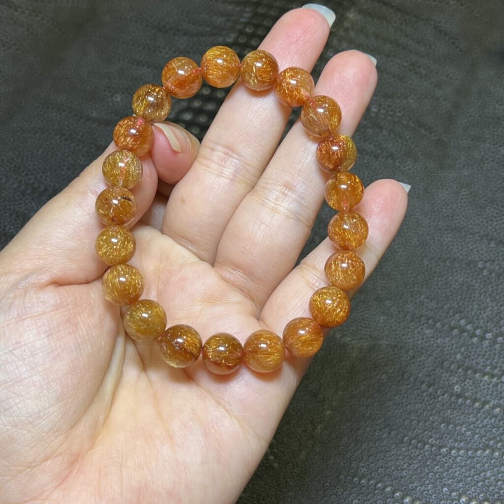 Vòng Tay Thạch anh Tóc vàng cam