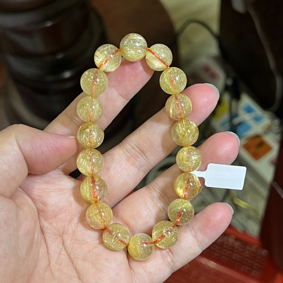 Vòng Tóc Vàng Đá Trong