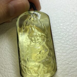Hoàng Thần Tài thạch anh vàng
