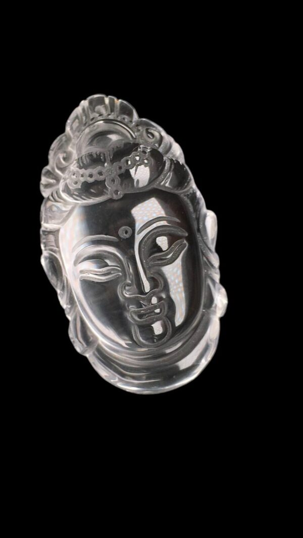 Diện Quan Âm thạch anh trắng