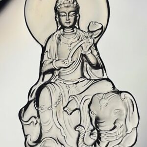 Mặt dây Phổ Hiền thạch anh