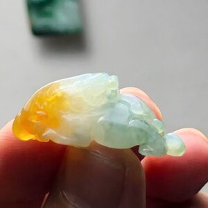 V786 Tỳ Hưu cẩm thạch A Myanmar ( hoa bay + hoàng phỉ )