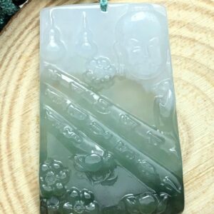 V359 Mặt dây Hoa Khai cẩm thạch A Myanmar