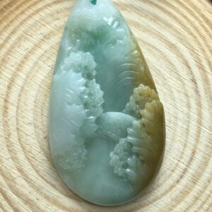 V549 Mặt dây phong cảnh cẩm thạch A Myanmar