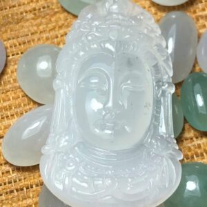 V557 Diện Quan Âm cẩm thạch A Myanmar